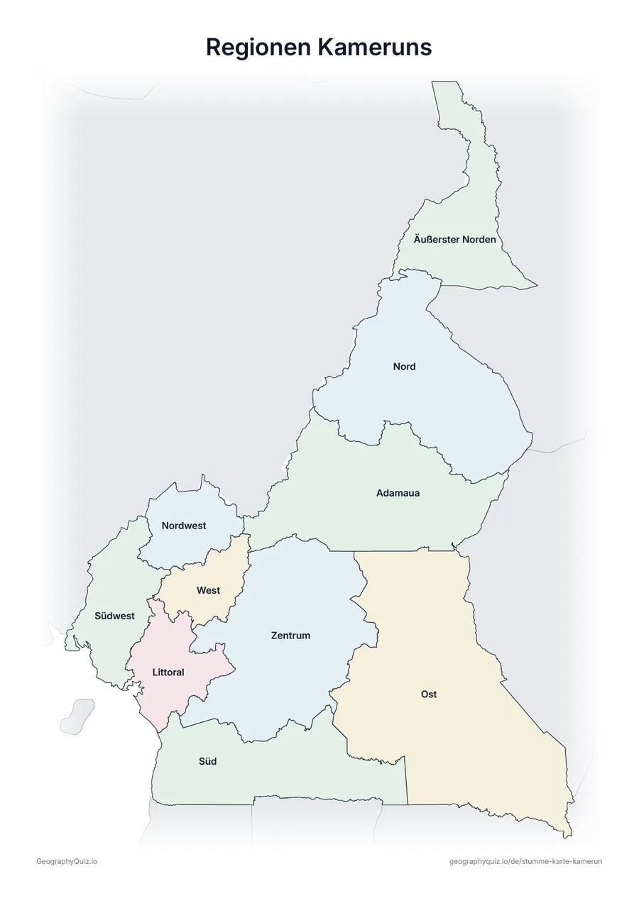 Vorschau des Arbeitsblatts „Regionen Kameruns“ zum Ausdrucken