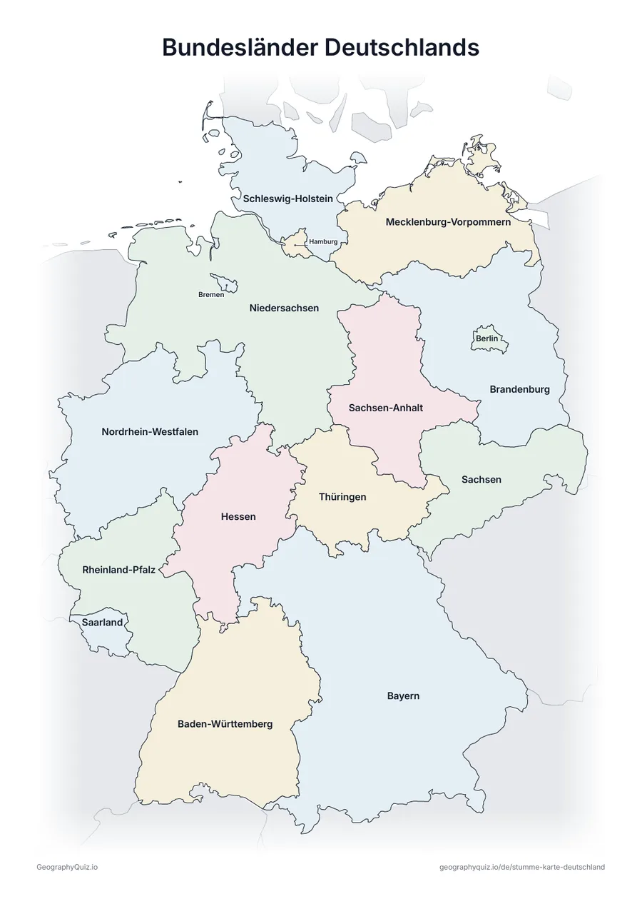 Vorschau des Arbeitsblatts „Bundesländer Deutschlands“ zum Ausdrucken