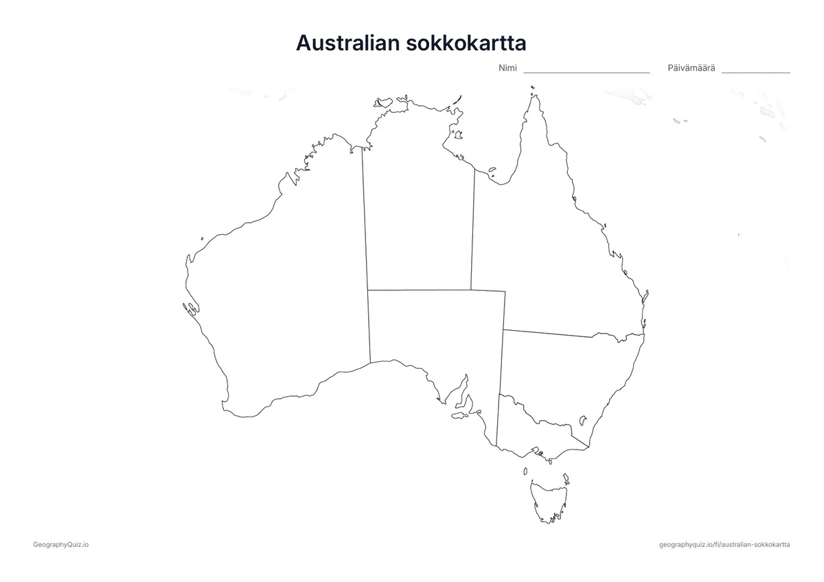 Esikatselu: sokkokartta – Australia