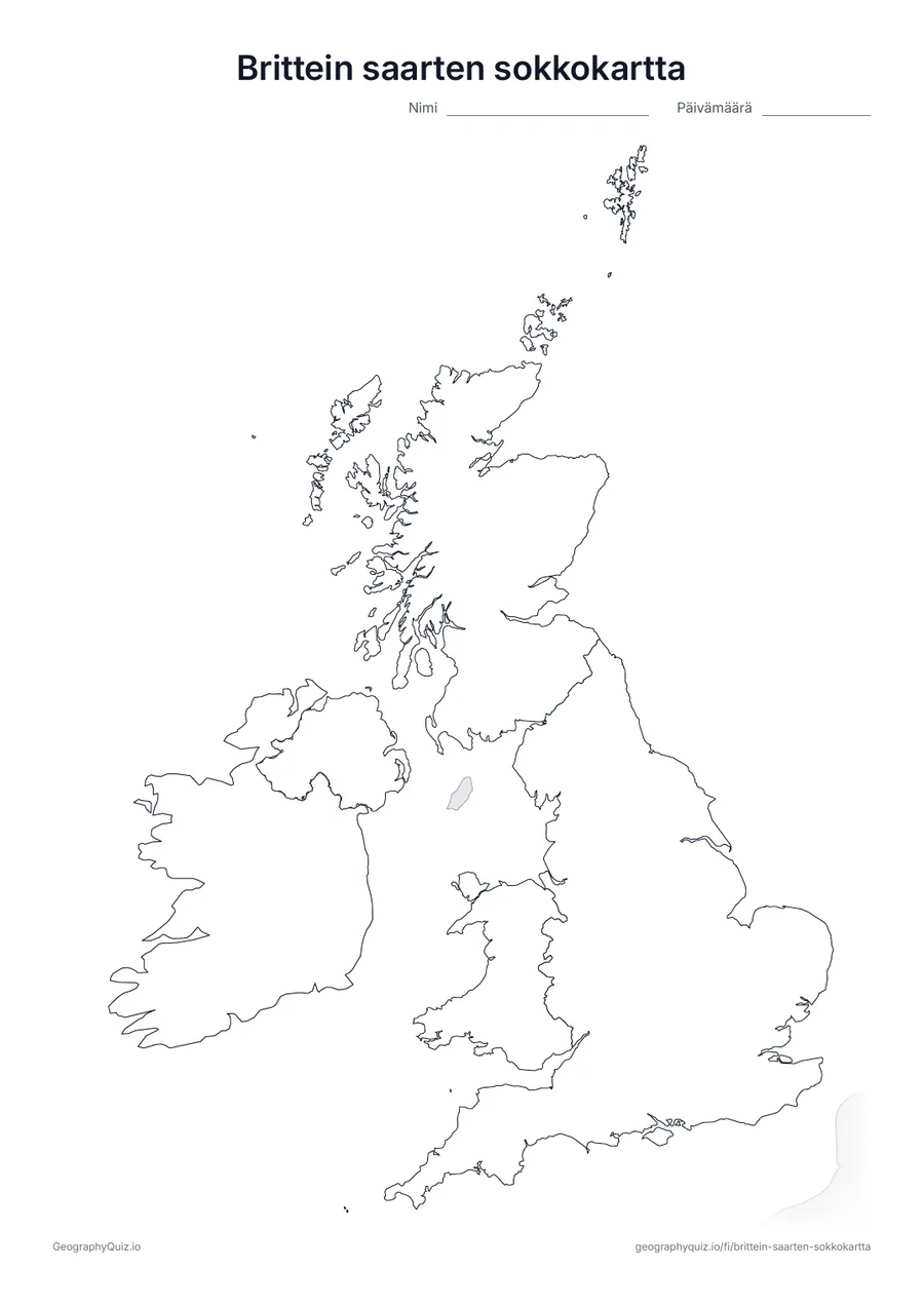 Esikatselu: sokkokartta – Brittein saaret