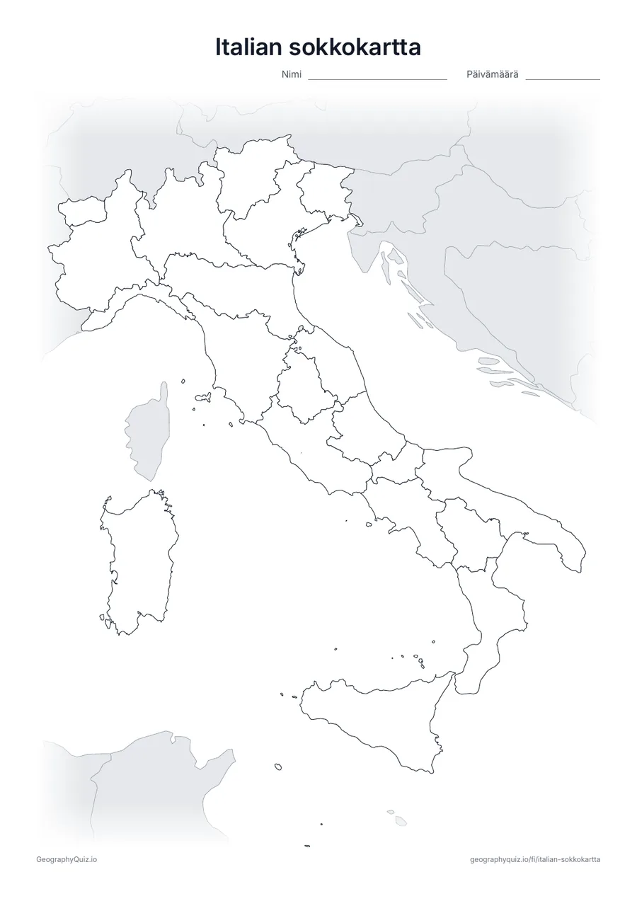 Esikatselu: sokkokartta – Italia