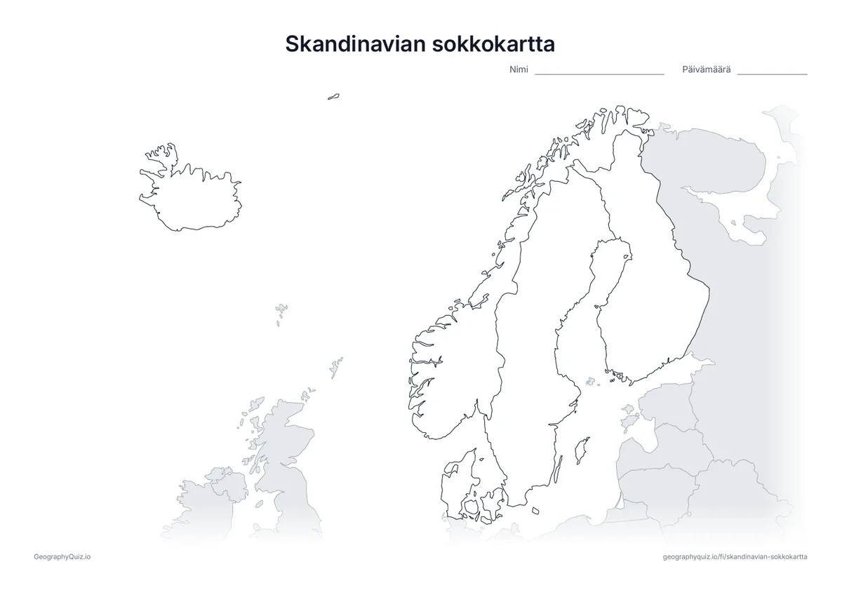 Esikatselu: sokkokartta – Skandinavia