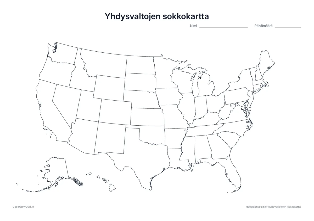Esikatselu: sokkokartta – Yhdysvallat