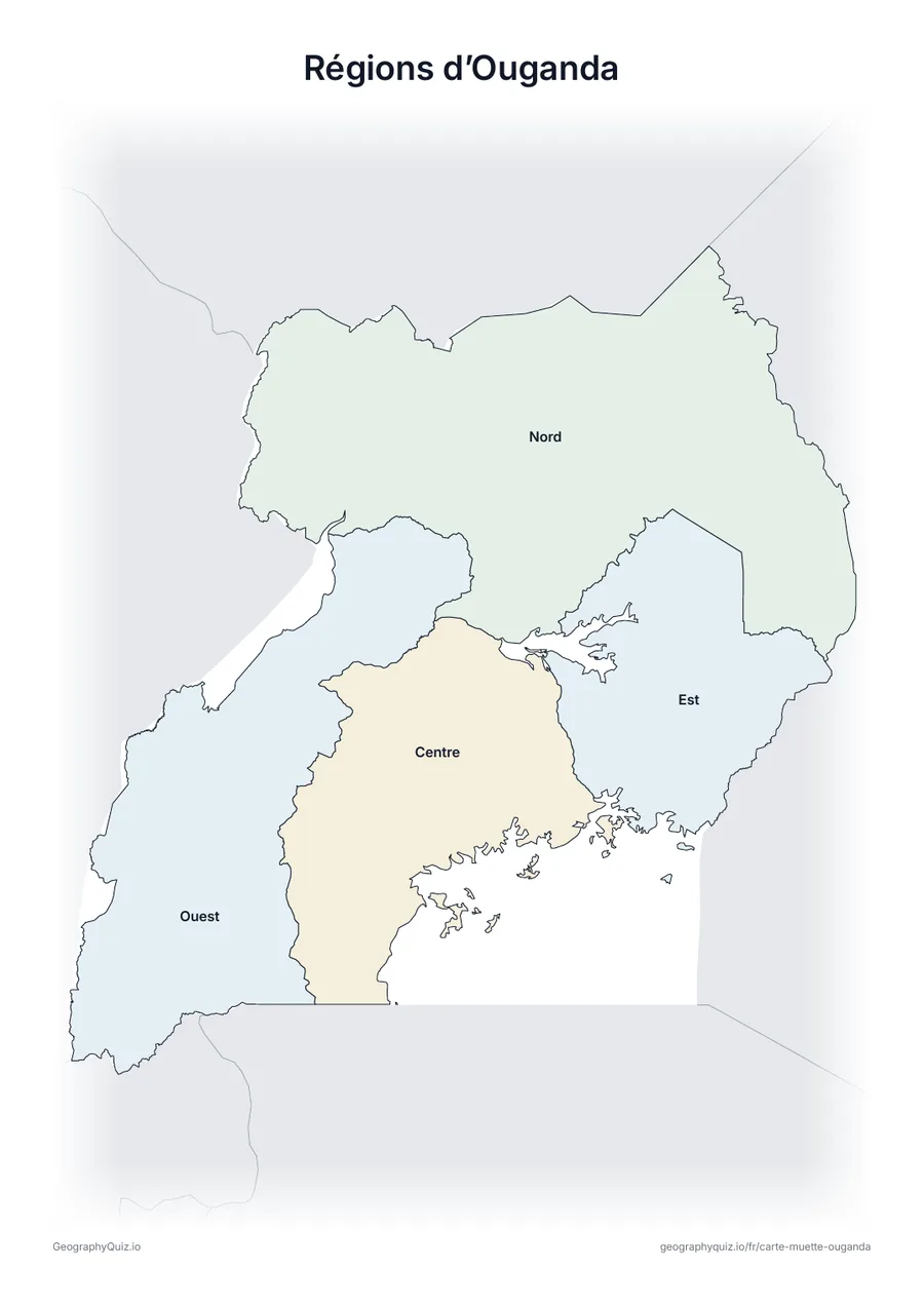 Aperçu de la fiche à imprimer « Régions d’Ouganda »
