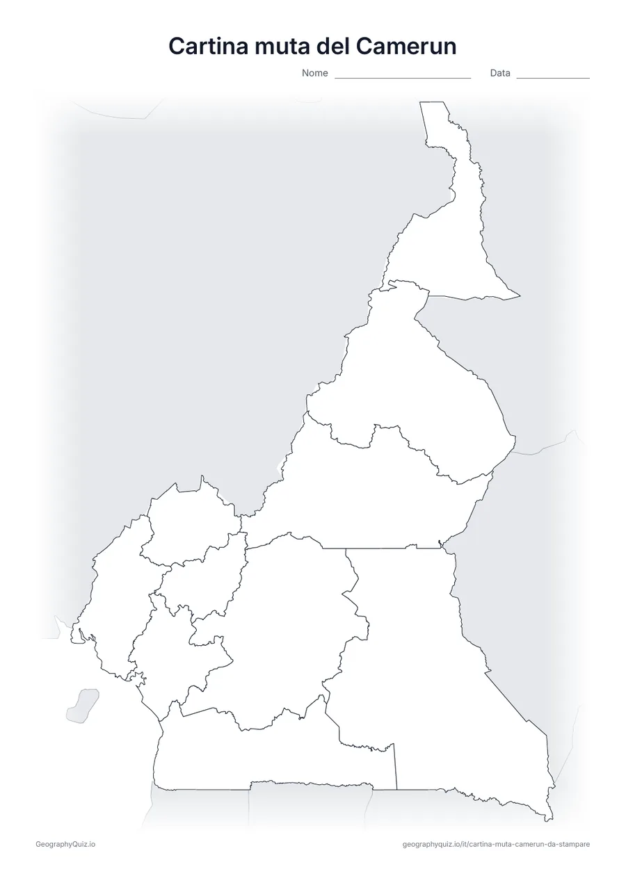 Anteprima della scheda: cartina muta – Camerun