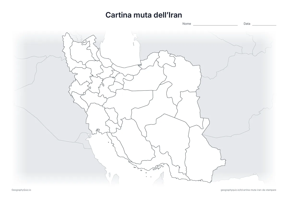 Anteprima della scheda: cartina muta – Iran