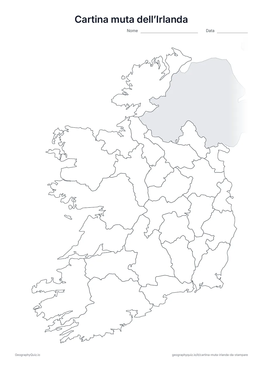 Anteprima della scheda: cartina muta – Irlanda