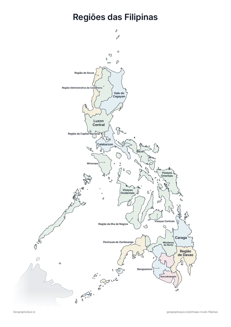 Prévia da atividade para imprimir: Regiões das Filipinas