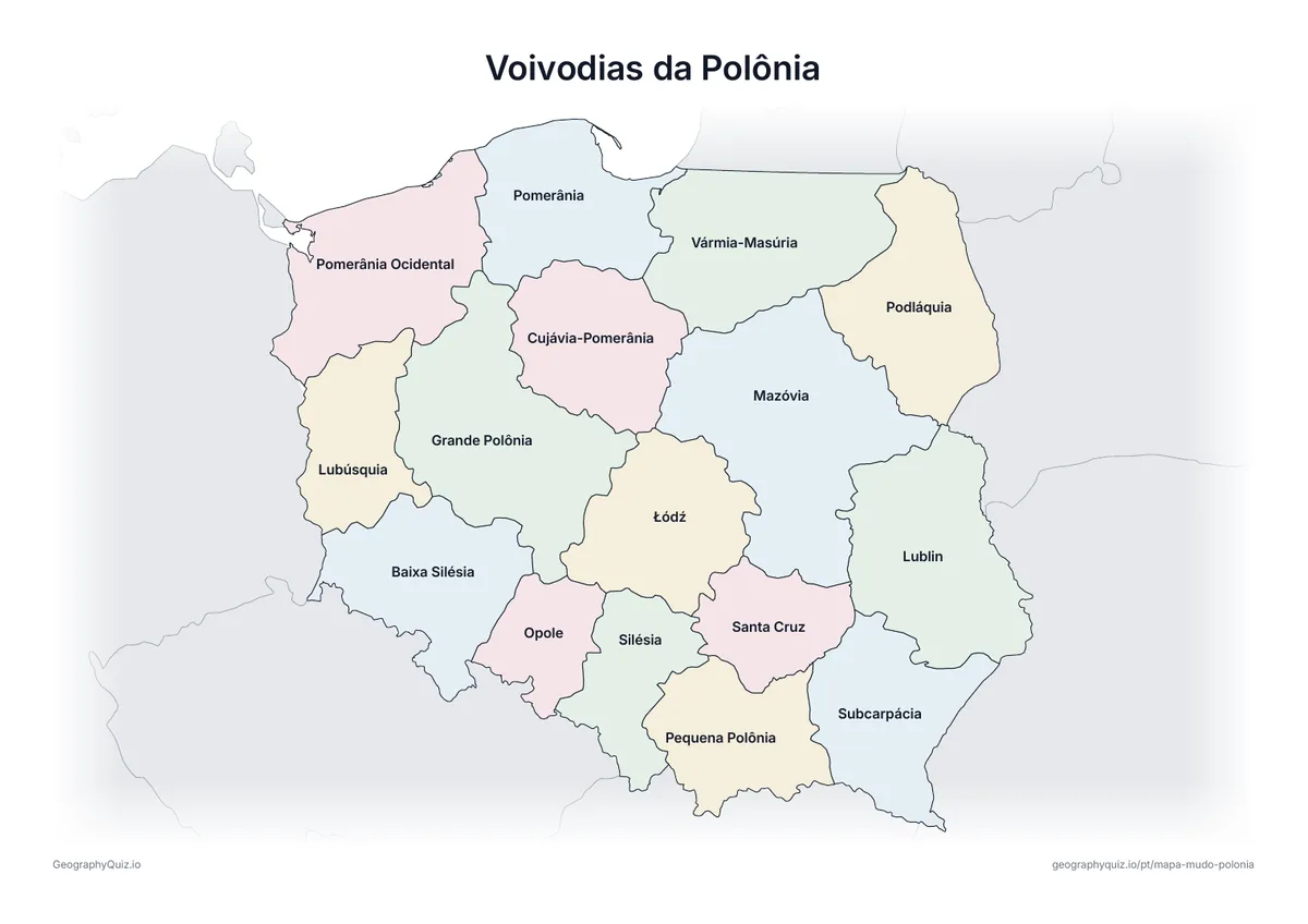 Prévia da atividade para imprimir: Voivodias da Polônia