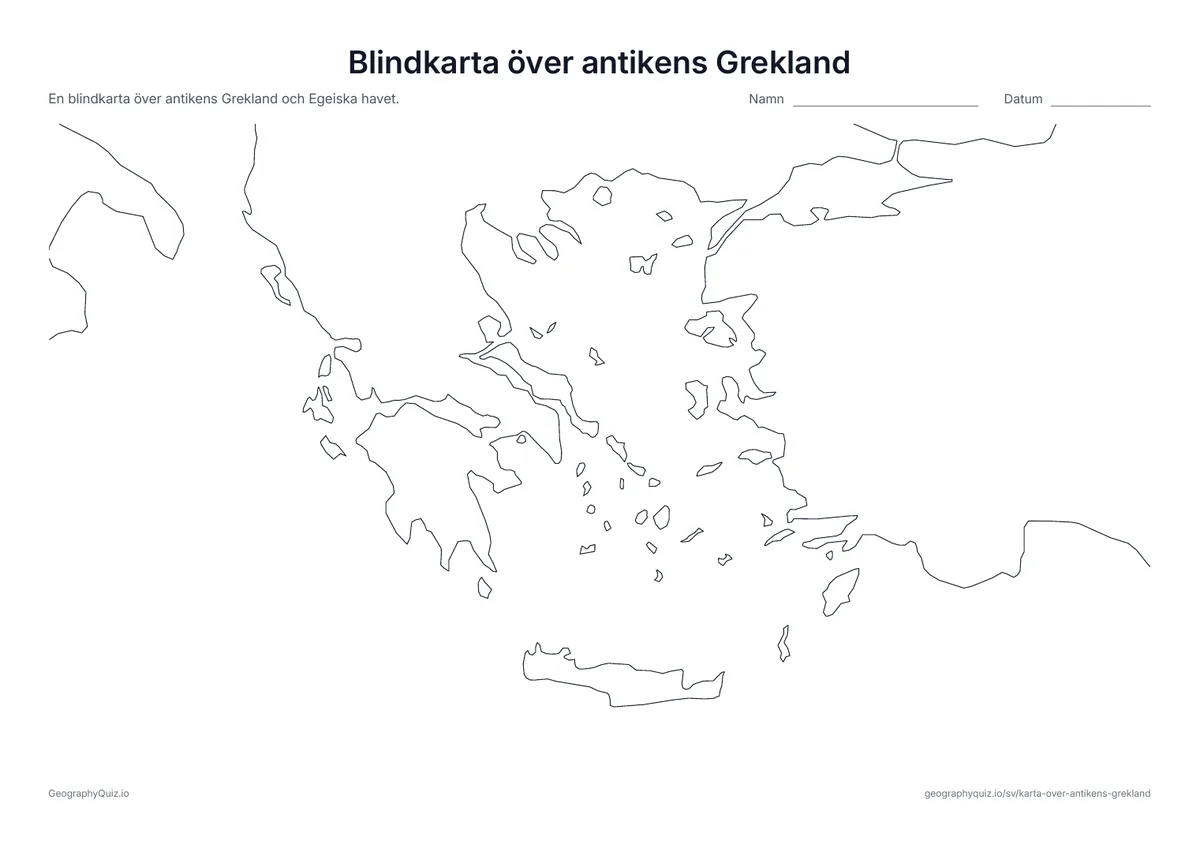 Förhandsvisning av arbetsbladet: blindkarta – antikens Grekland