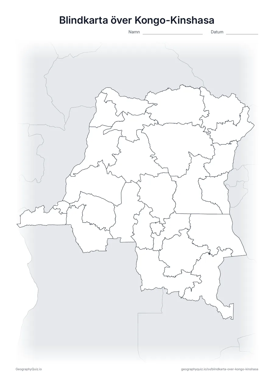 Förhandsvisning av arbetsbladet: blindkarta – Kongo-Kinshasa