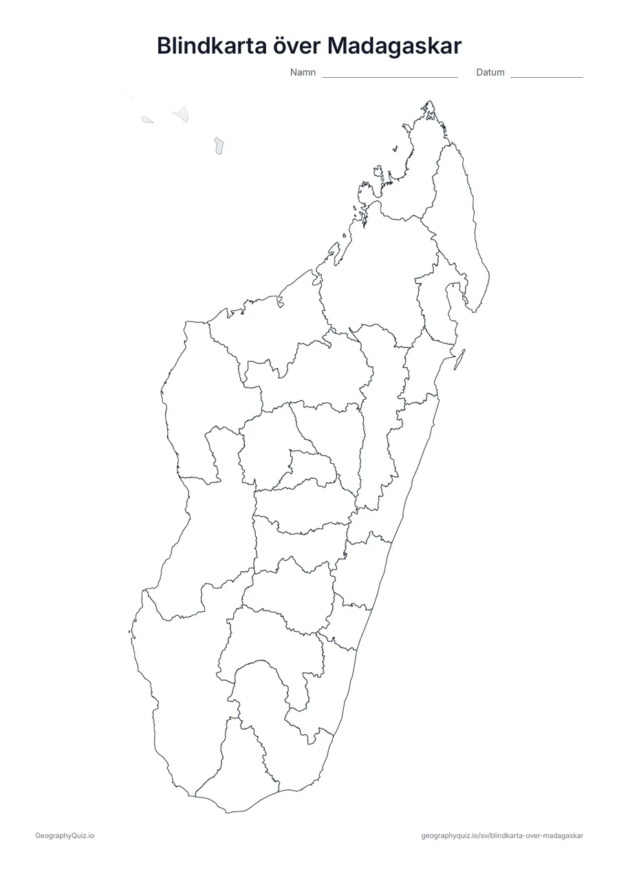 Förhandsvisning av arbetsbladet: blindkarta – Madagaskar
