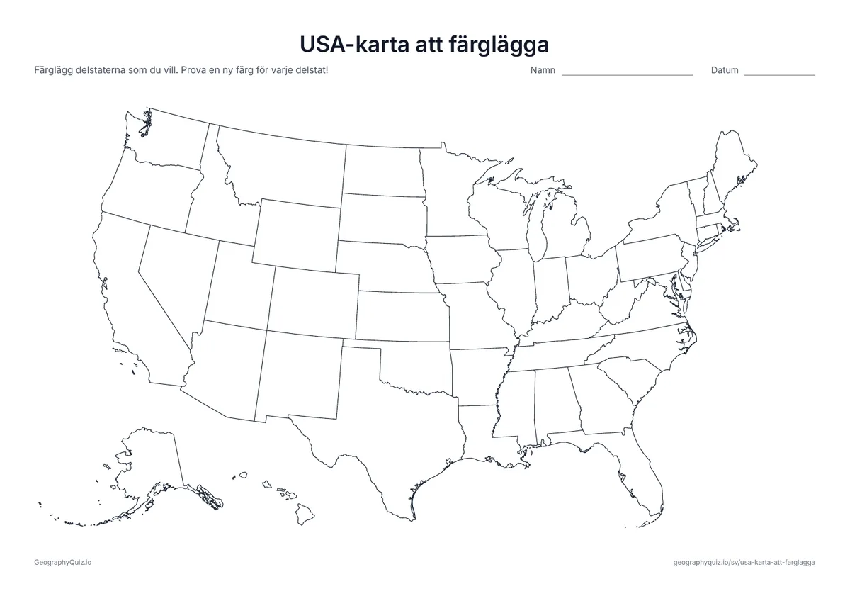 Förhandsvisning av arbetsbladet: blindkarta – USA-kartan