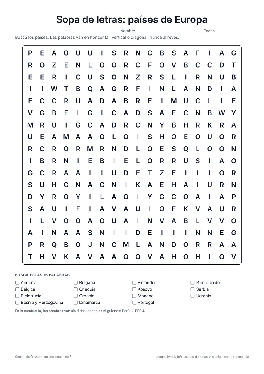 Vista previa: Sopas de letras y crucigramas