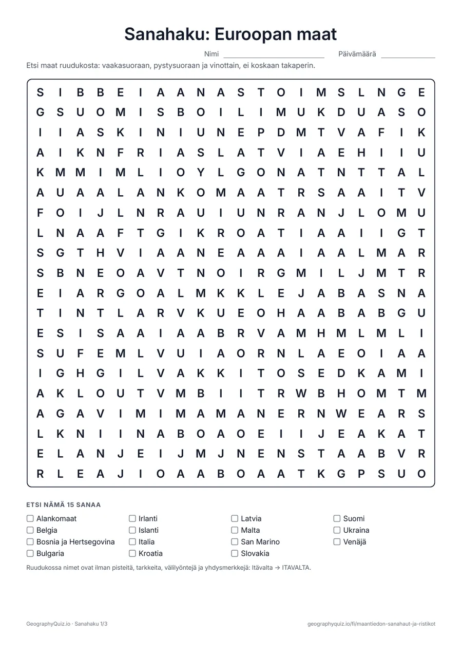 Esikatselu: Sanahaut ja ristikot