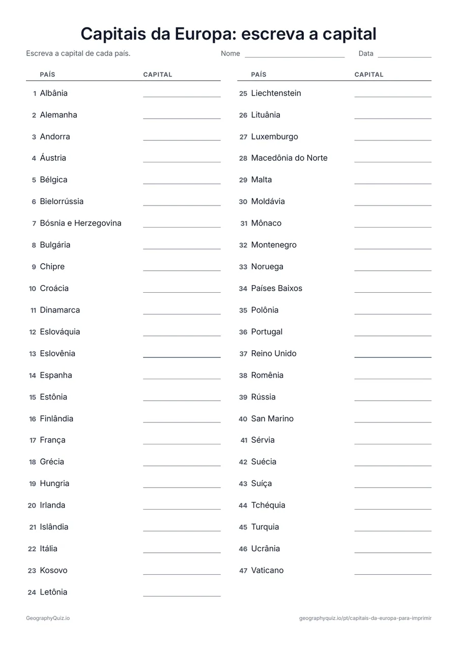 Prévia: Atividades de capitais